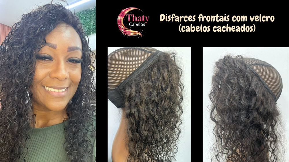 Disfarces frontais cabelos cacheados